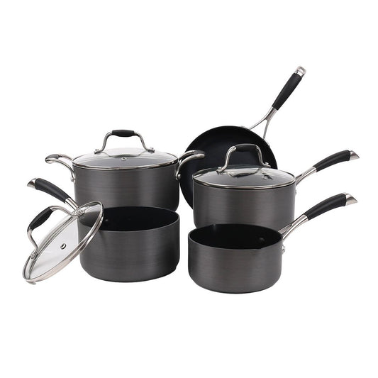 Hard Anodised Non Stick 5 Piece Cookware Pan Set